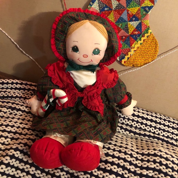 Vintage Sweet Christmas Kids 28” Plush Doll - Picture 1 of 10